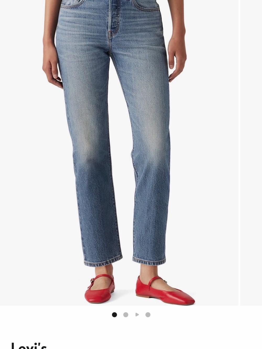 Levi's Women's Medium Blue Straight-Leg Jeans